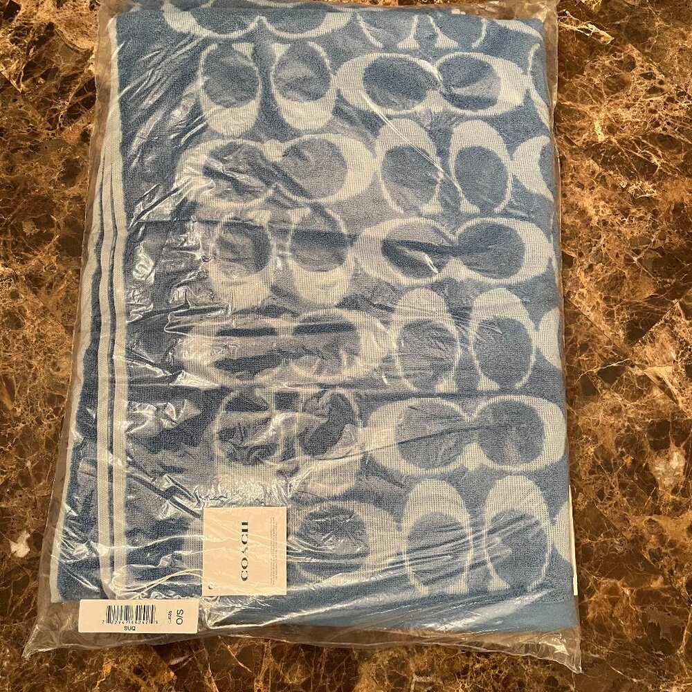 NWT Coach XL Signature Terry Pool, Beach, or Bath Towel